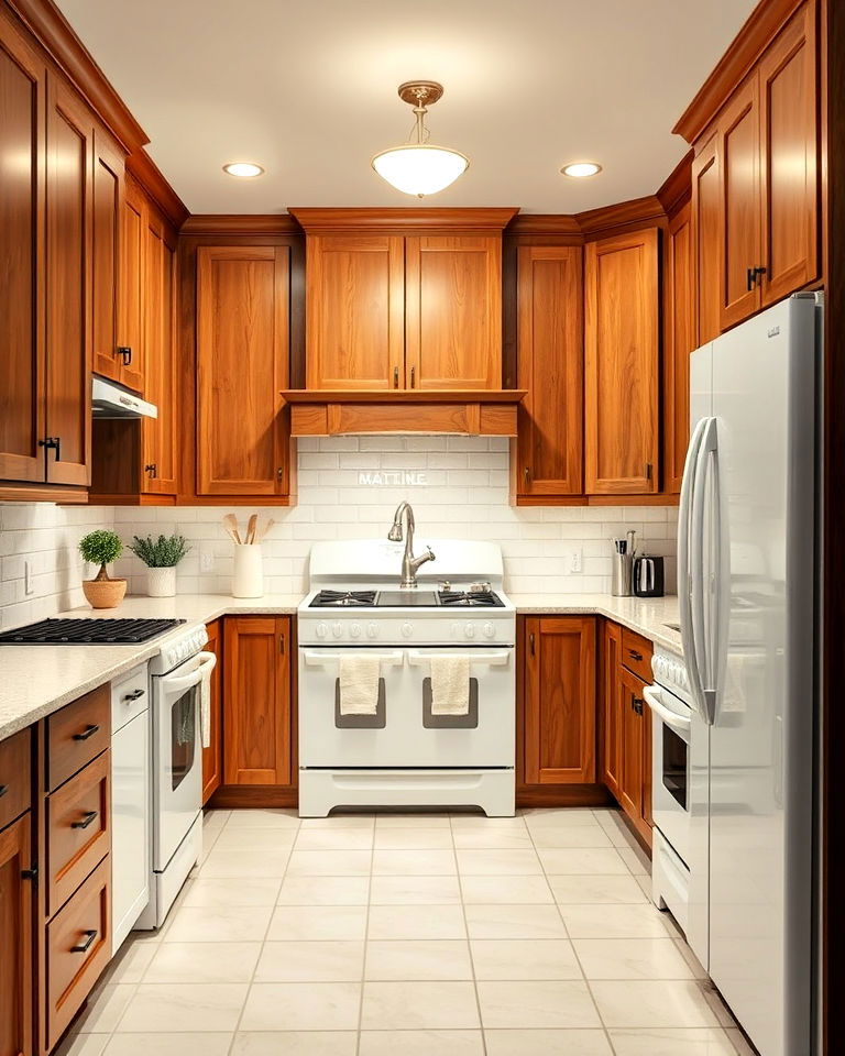 modern design kitchen with white appliances - 40 Kitchen With White Appliances Ideas