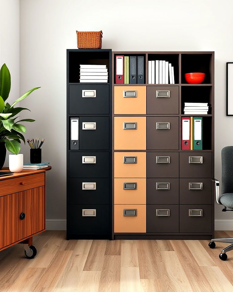 modern file cabinets with locks - 20 Office Storage Ideas