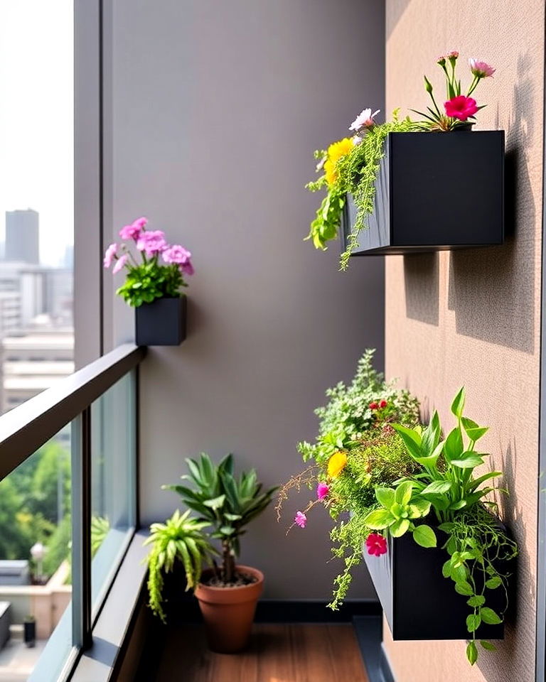 modern floating planters - 20 Penthouse Balcony Ideas