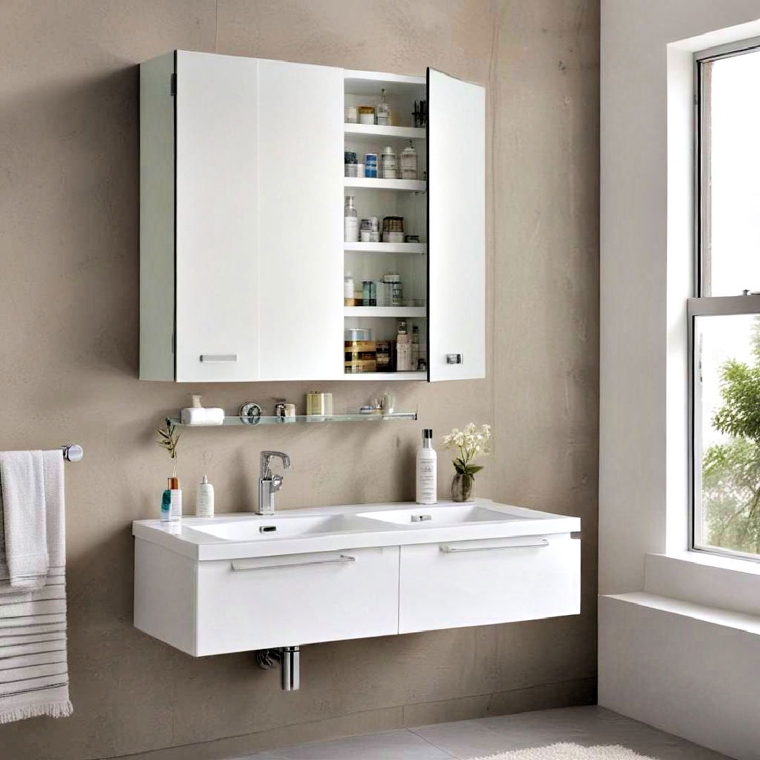 modern frameless medicine cabinet - 40 Modern Bathroom Ideas
