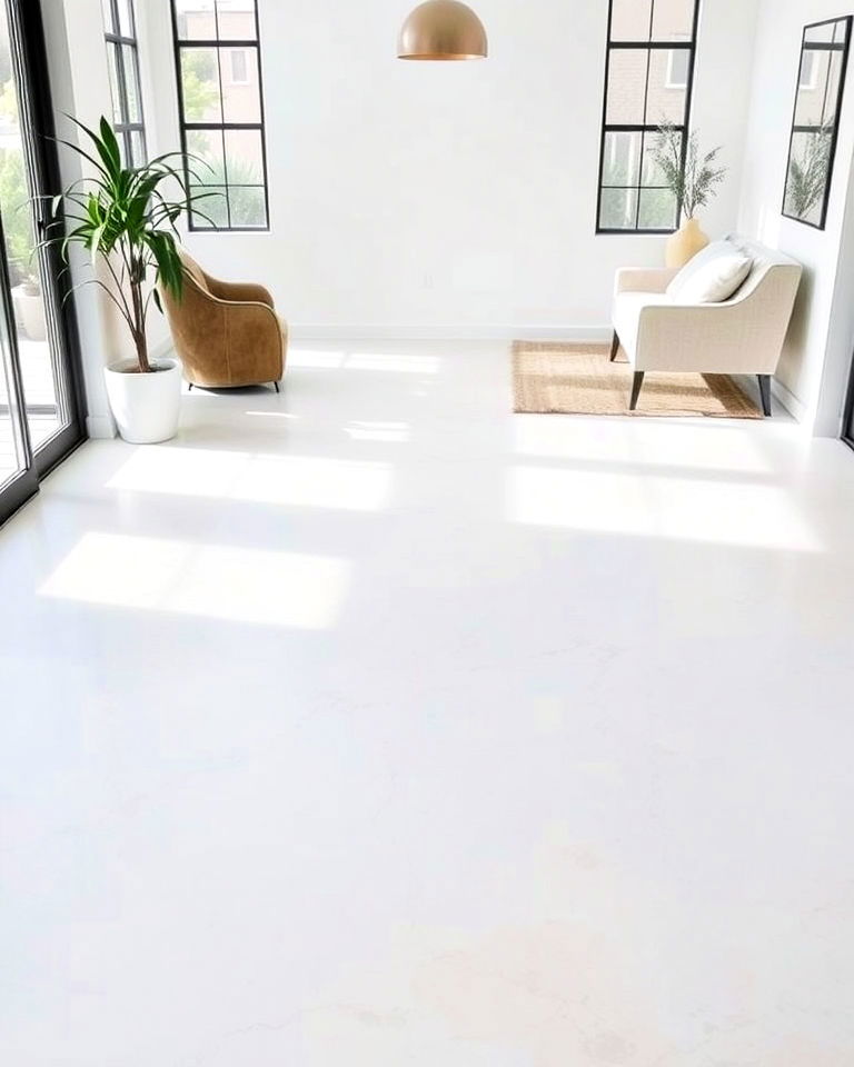 modern frosted pearl stained concrete floor - 25 Stained Concrete Floors