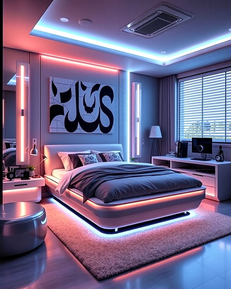 modern futuristic boy bedroom - 40 Teenage Boy Bedroom Ideas
