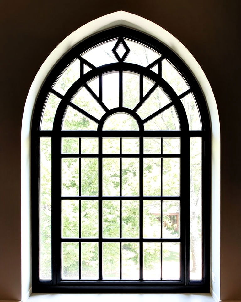 modern geometric arch window - 30 Arch Window Design Ideas