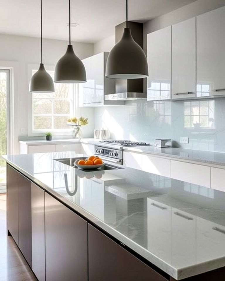 modern glass countertops for kitchen - 40 Kitchen Countertop Ideas