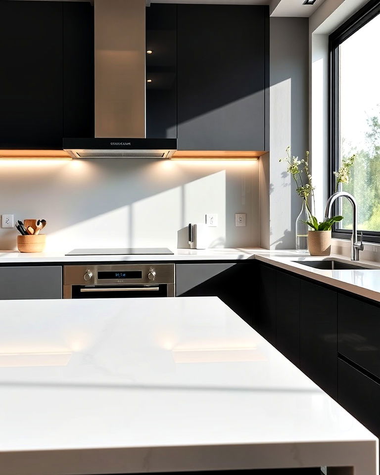 modern high gloss acrylic countertops - 40 Kitchen Countertop Ideas