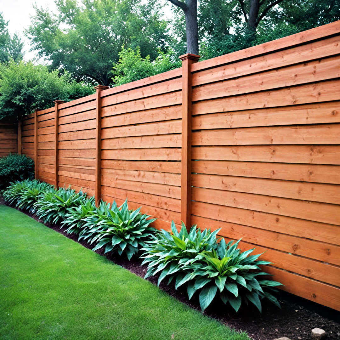 modern horizontal wooden fence design - 40 Garden Fence Ideas