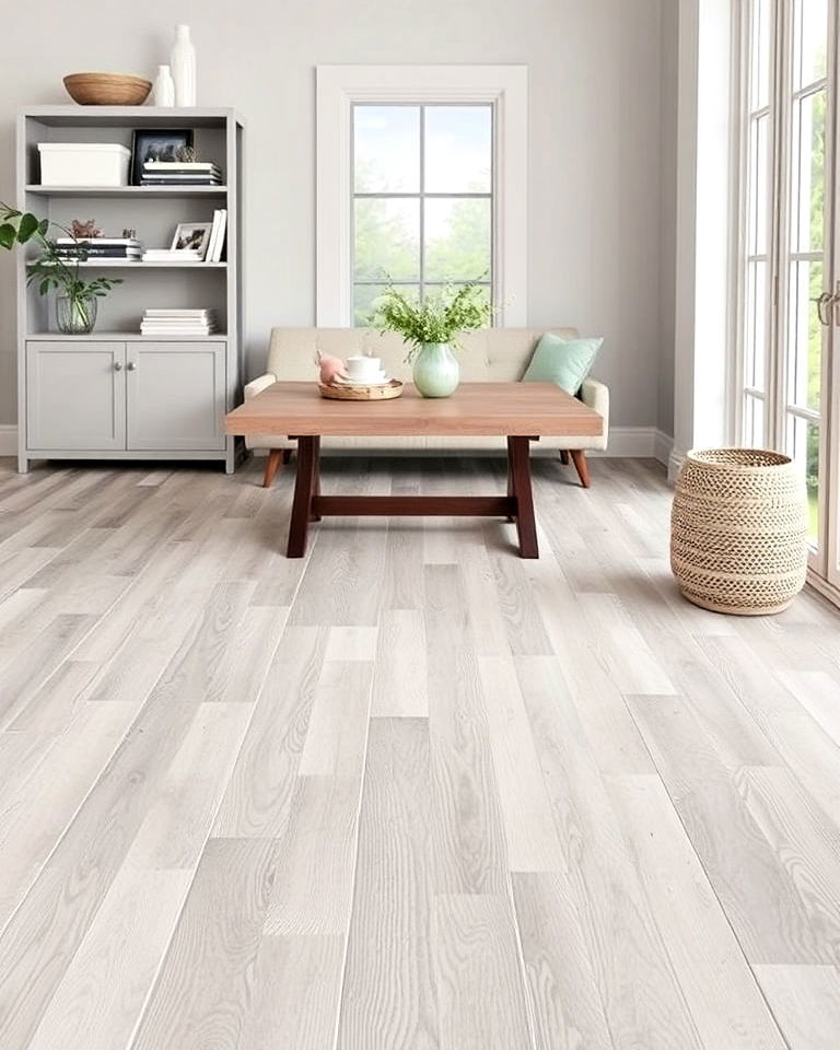 modern light grey ash flooring - 40 Farmhouse Flooring Ideas