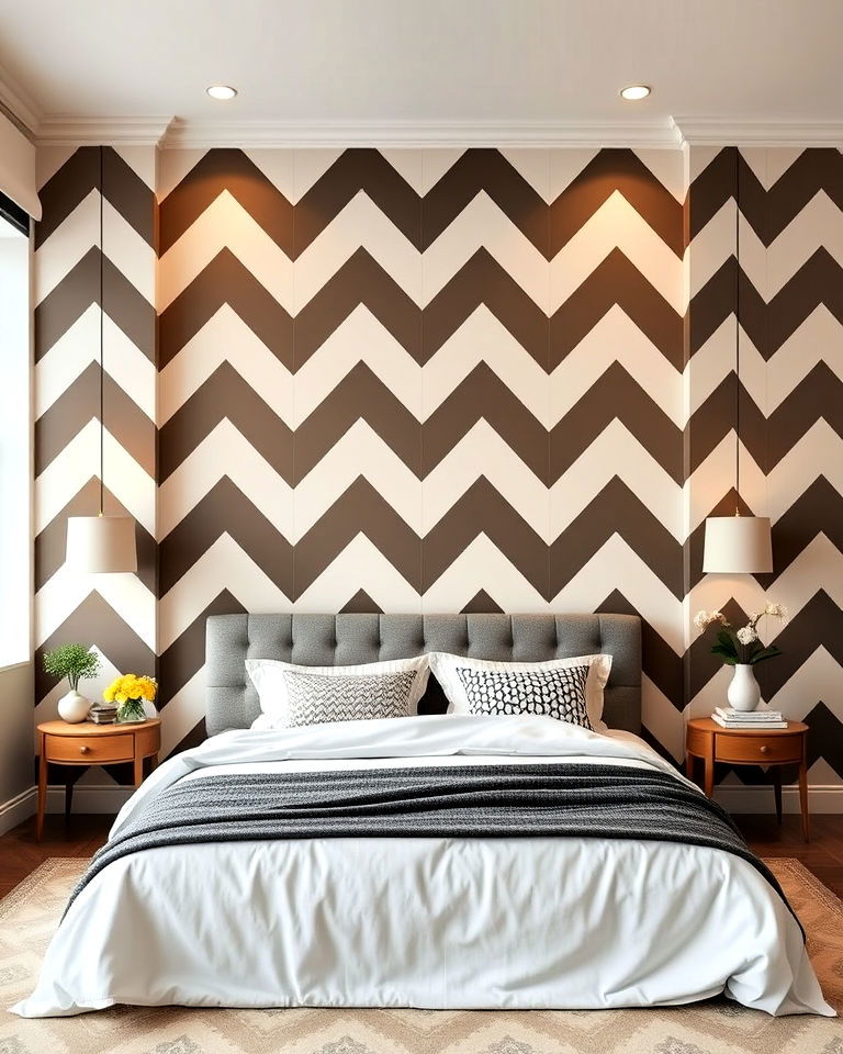 modern look chevron patterned panels - 40 Wall Paneling Ideas