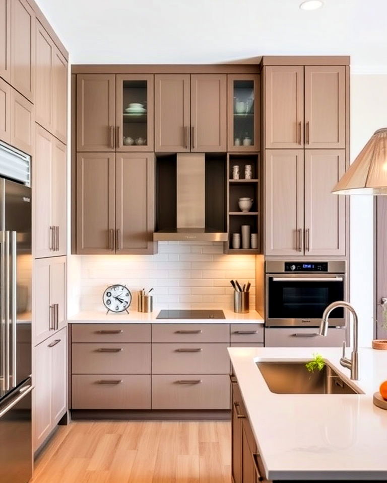 modern look floor to ceiling cabinets - 25 Dream Kitchen Ideas