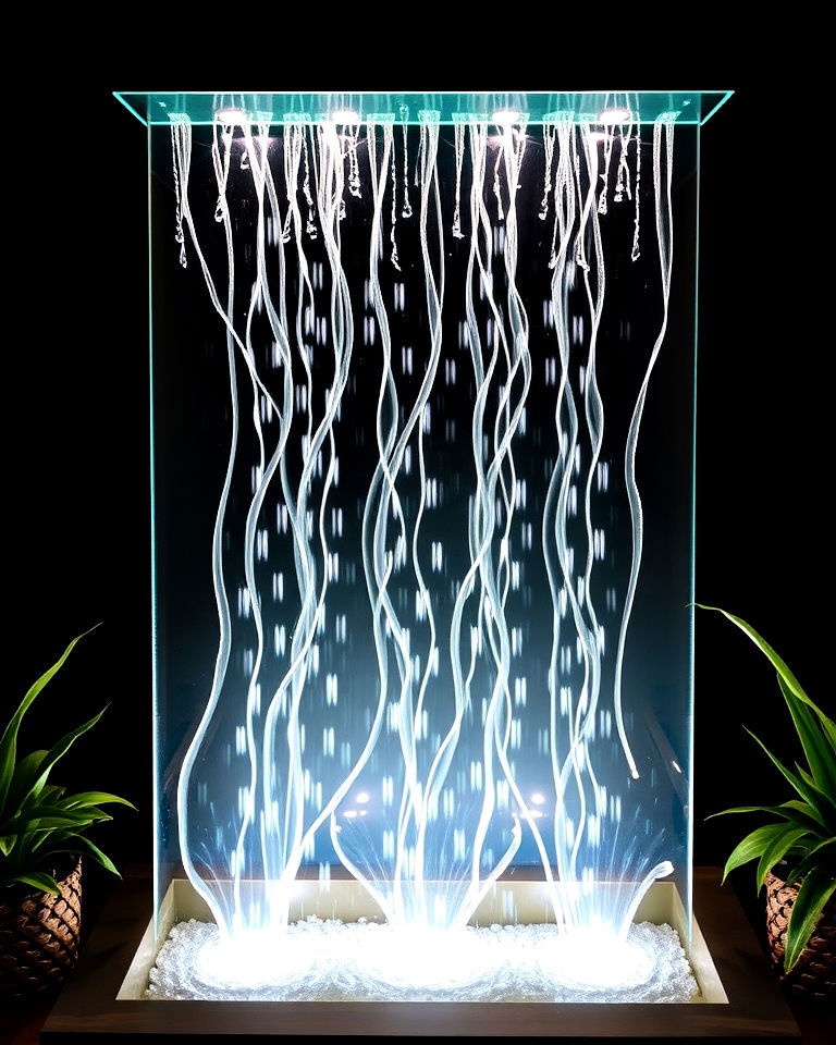 modern look glass sheet waterfall - 25 Waterfall Design Ideas