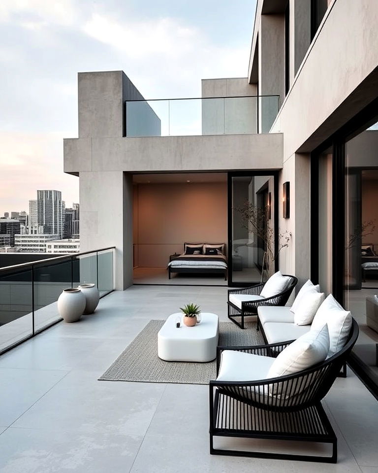 modern look minimalist balcony - 20 Mansion Balcony Ideas