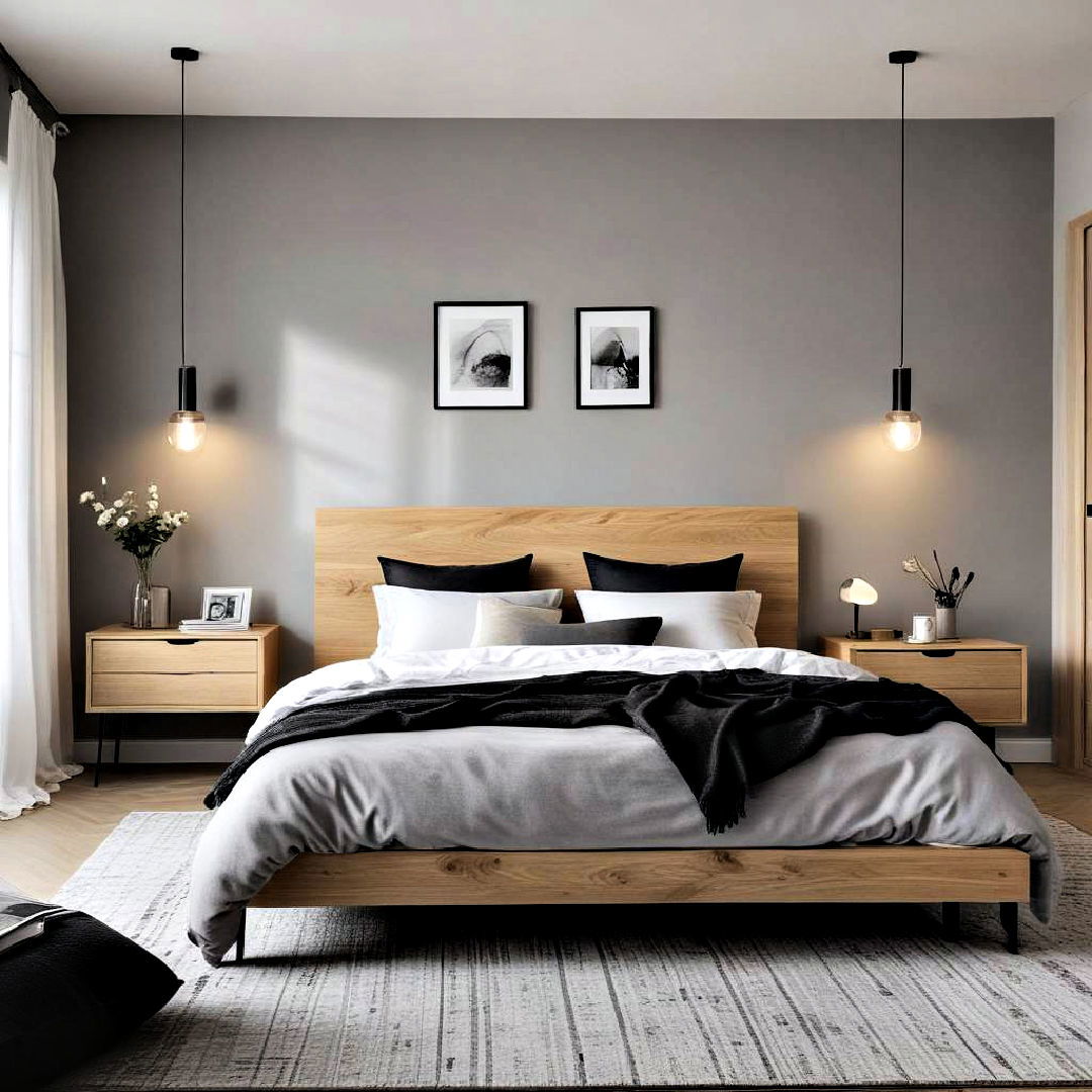 modern look minimalist furniture - 40 Black and White Bedroom Ideas