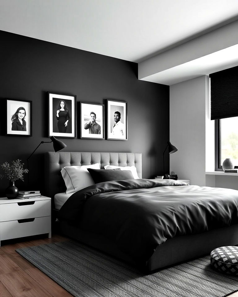 modern look monochrome bedroom - 40 Teenage Boy Bedroom Ideas