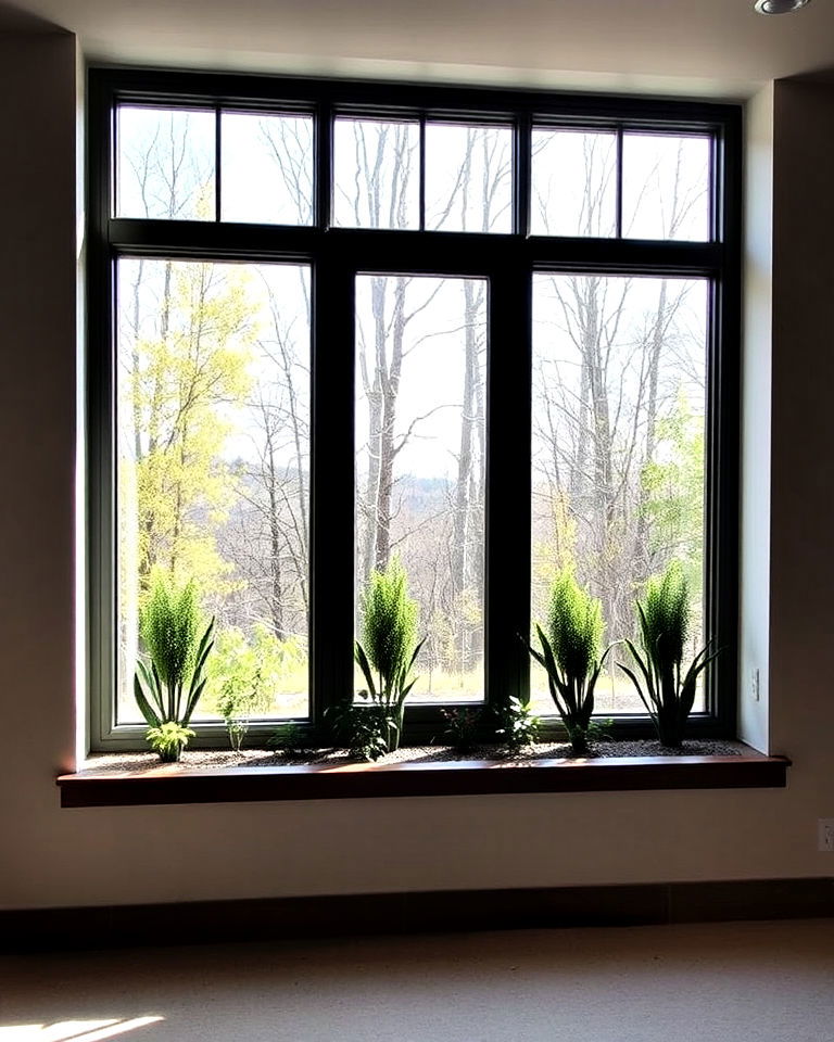 modern look picture window - 30 Basement Window Ideas