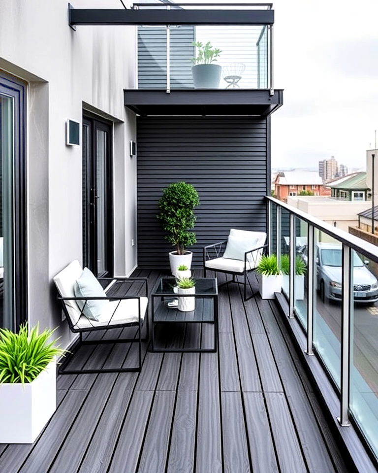 modern metal decking for balcony - 20 Balcony Deck Ideas