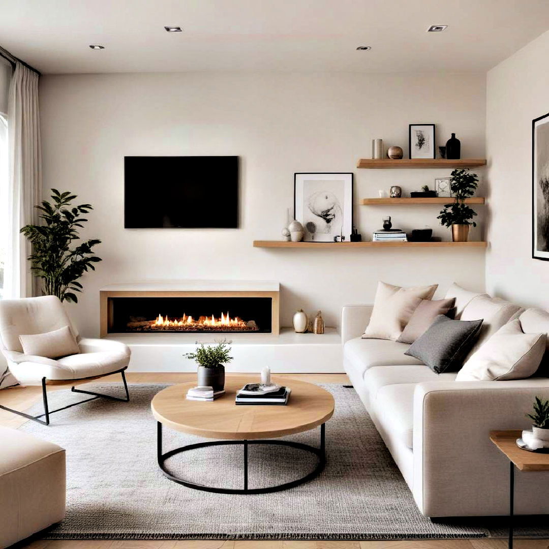 modern minimalism focuses on simplicity and functionality - 40 Living Room Ideas