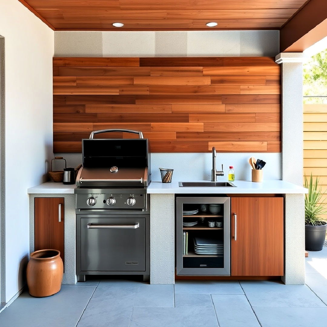 modern minimalist bbq setup - 40 Bbq Area Ideas