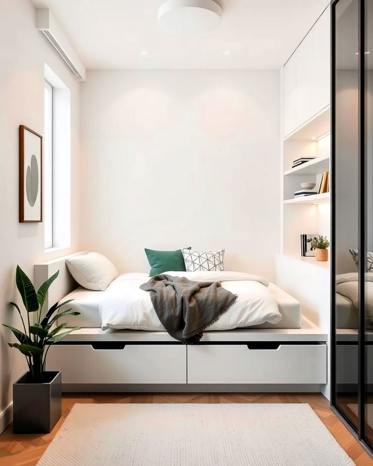 modern minimalist bed nook - 15 Bed Nook Ideas