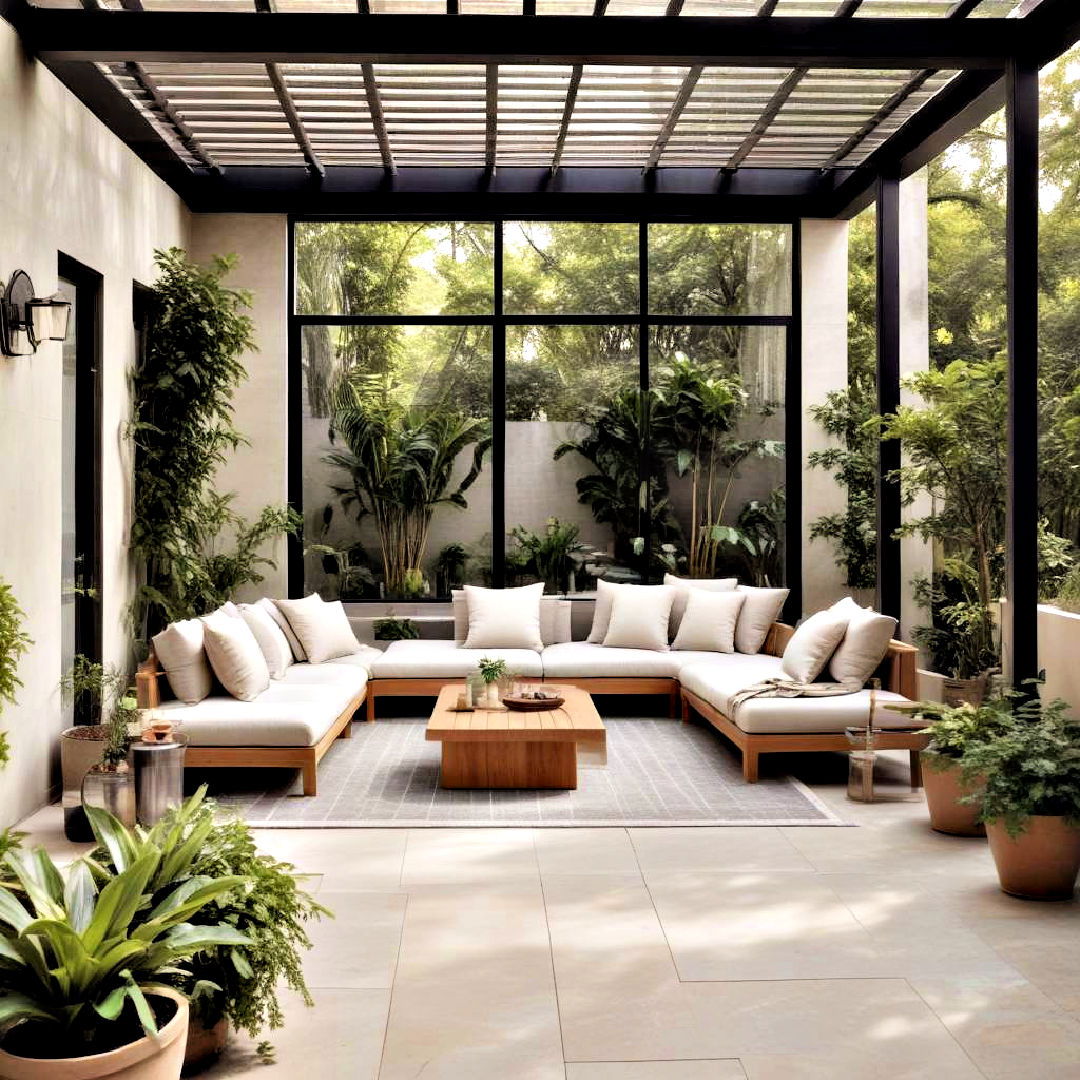 modern minimalist enclosed patio - 25 Enclosed Patio Ideas