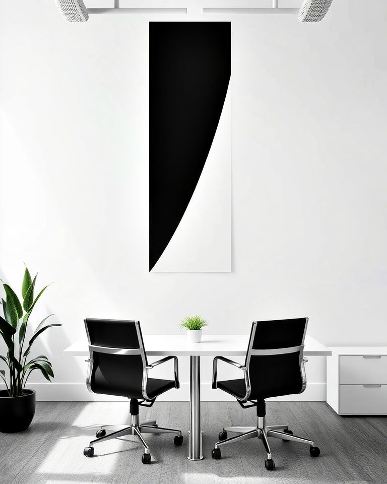 modern minimalist monochrome mural - 25 Office Wall Murals