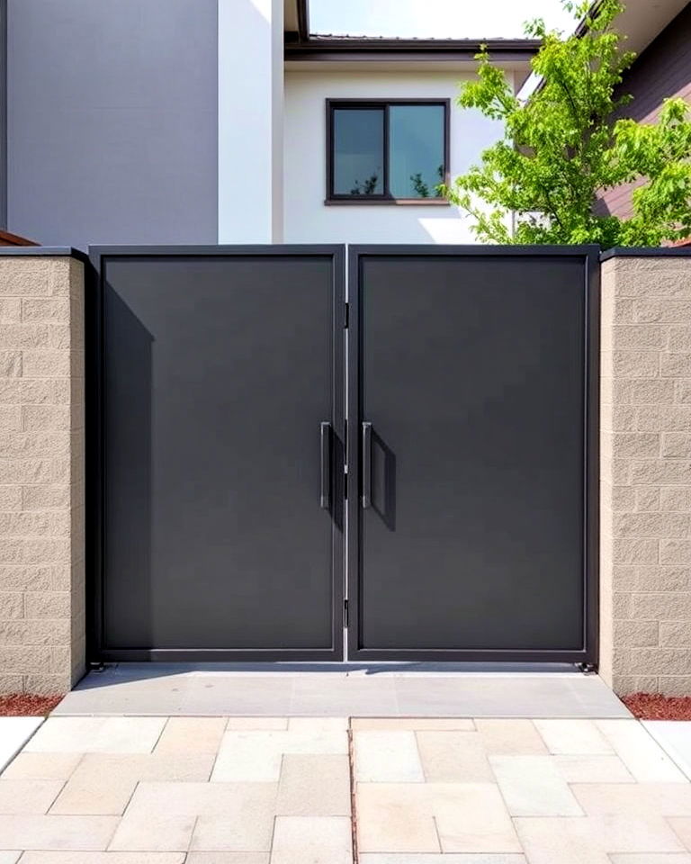 modern minimalist privacy gate design - 20 Front Door Gate Ideas