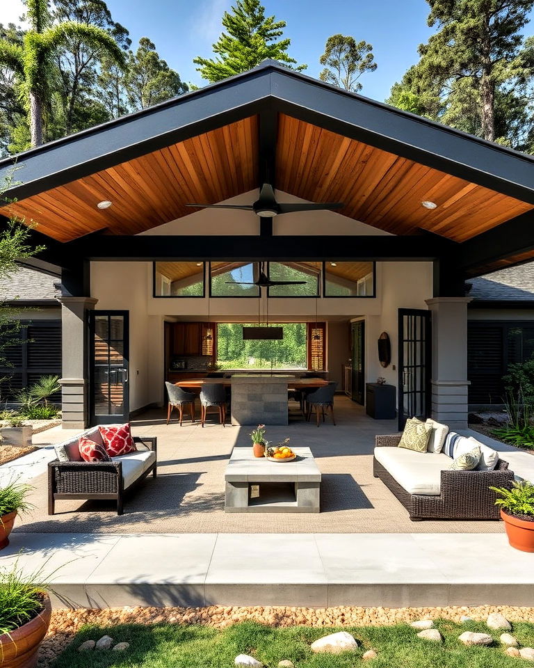 modern open concept outdoor space - 30 Transitional Home Exterior Ideas