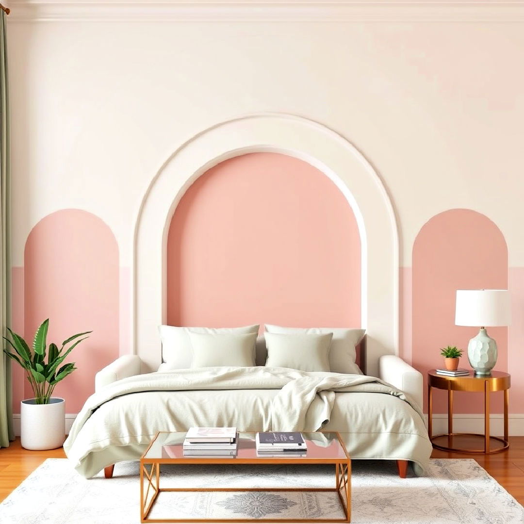 modern painted geometric arches - 25 Geometric Accent Wall Ideas