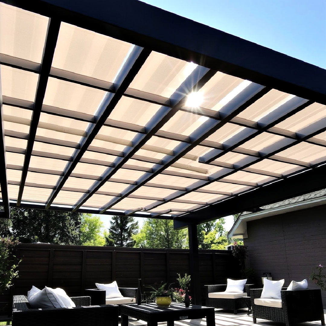 modern pergola with a slatted roof ideas - 40 Patio With a Pergola Ideas