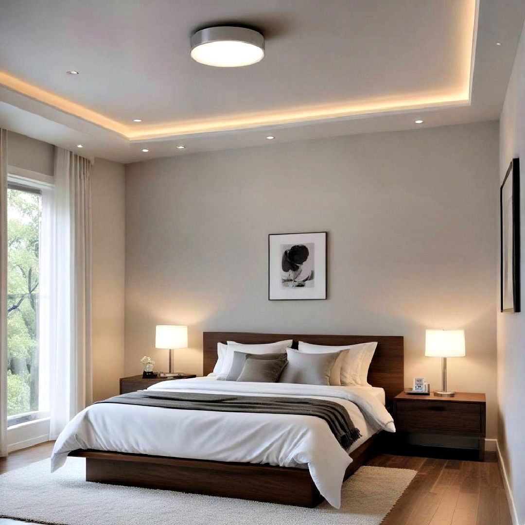 modern recessed lighting - 15 Small Bedroom Lighting Ideas