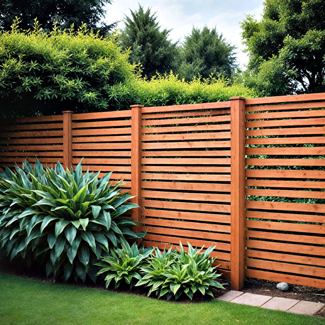modern slatted fence panel - 40 Garden Fence Ideas