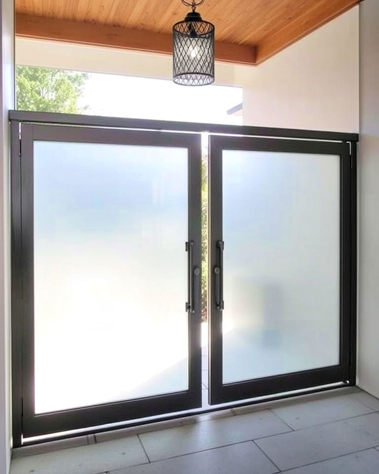 modern sliding glass panels - 20 Front Door Gate Ideas