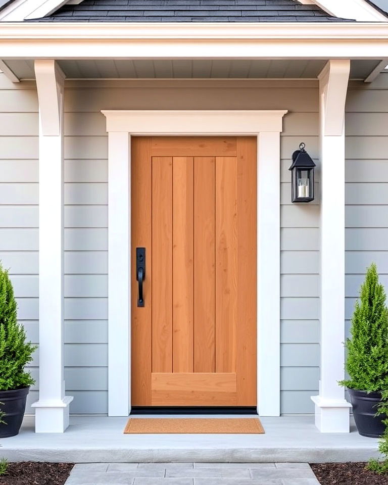 modern soft gray serenity - 20 Cedar Front Door Colors Ideas