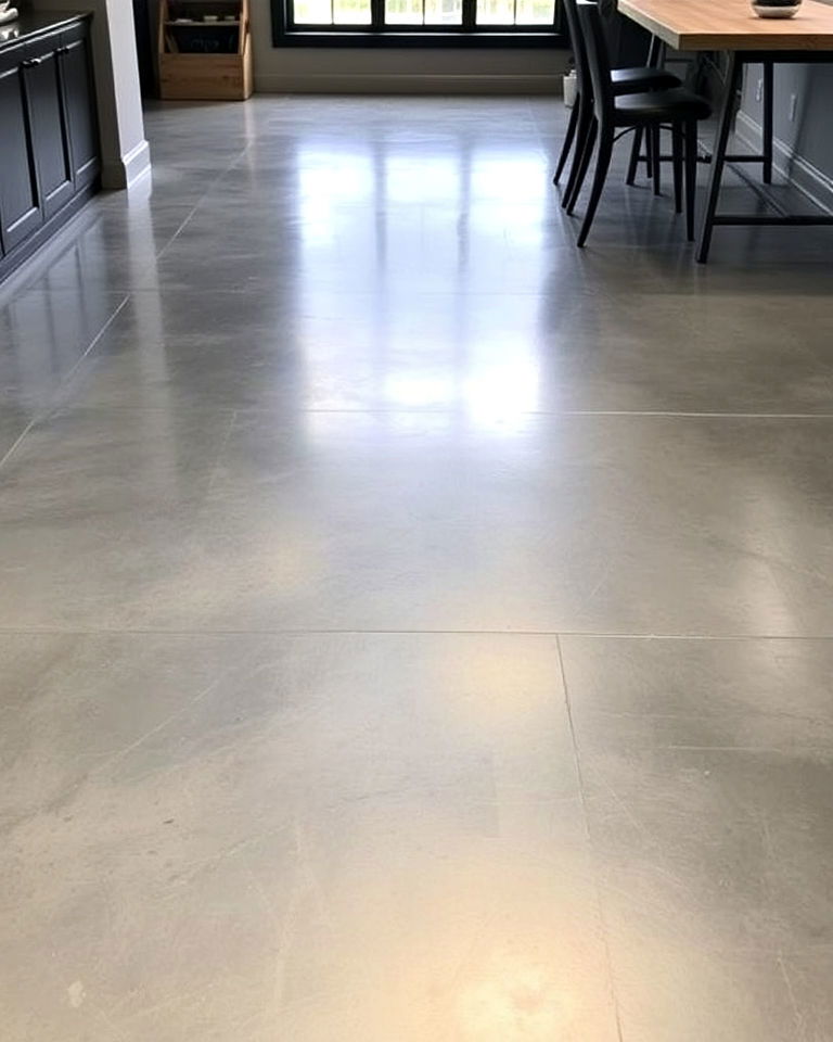modern steely silver stained concrete floor - 25 Stained Concrete Floors