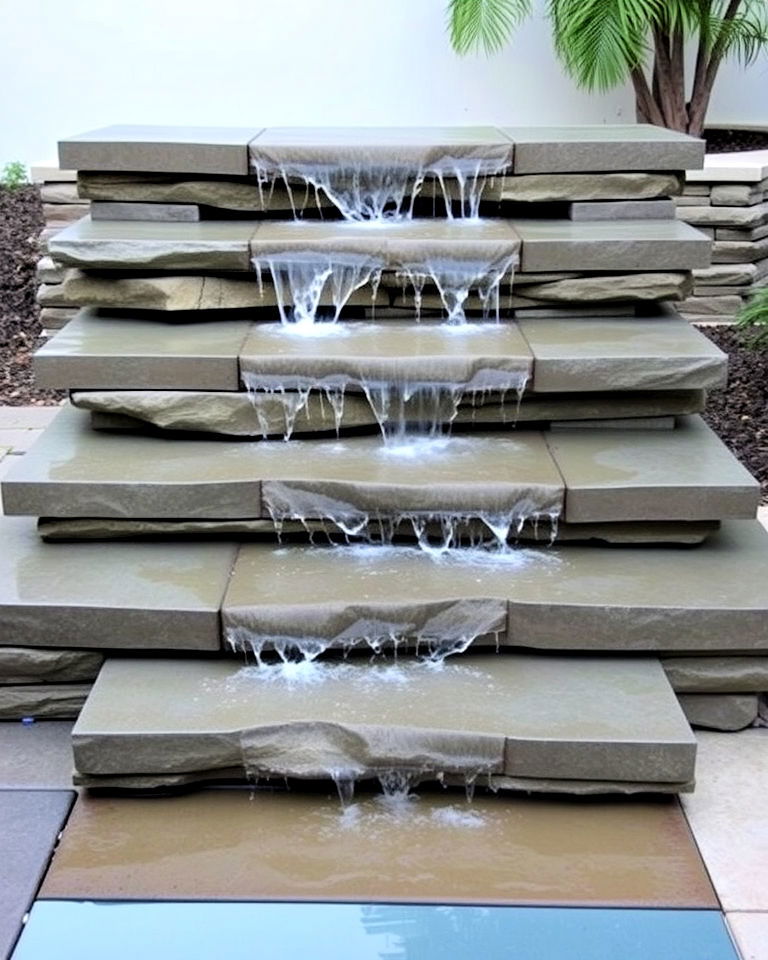 modern stepping stone waterfall - 25 Waterfall Design Ideas