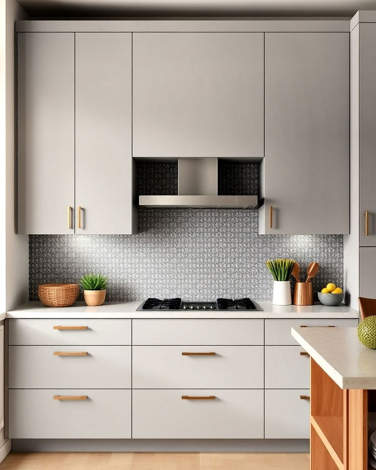 modern style microcement cabinet fronts - 20 Microcement Kitchen Ideas