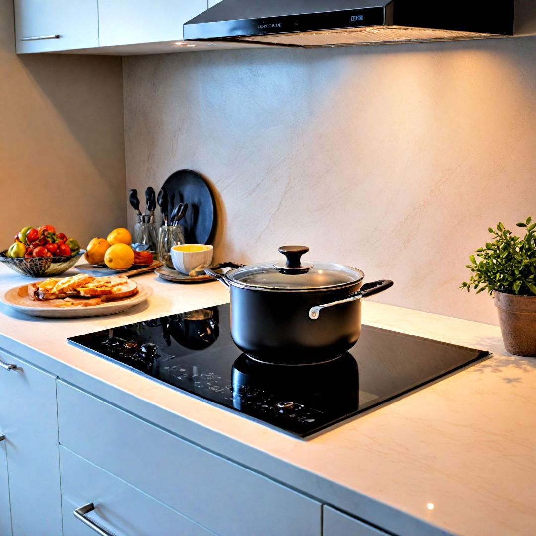 modern touch control cooktop - 40 Modern Kitchen Ideas