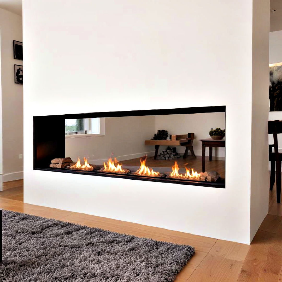 modern tunnel fireplace design - 40 Modern Fireplace Ideas