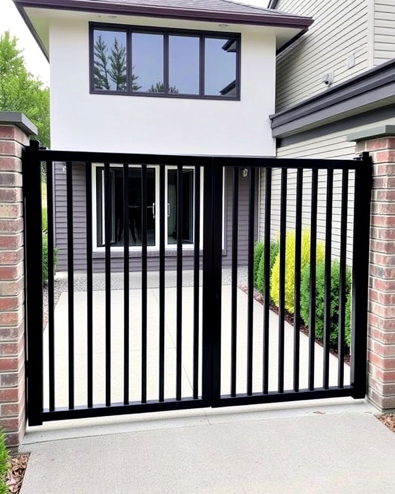 modern vertical bar gate - 30 Sliding Gate Design Ideas