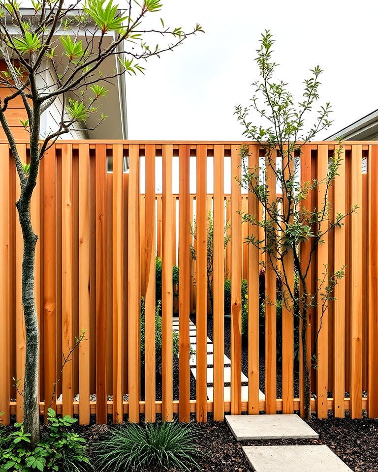 modern vertical cedar fence - 40 Japanese Fence Ideas