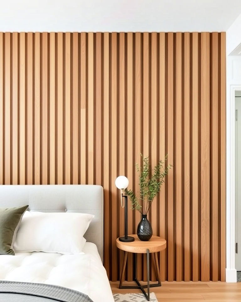 modern vertical slats for wall paneling - 40 Wall Paneling Ideas
