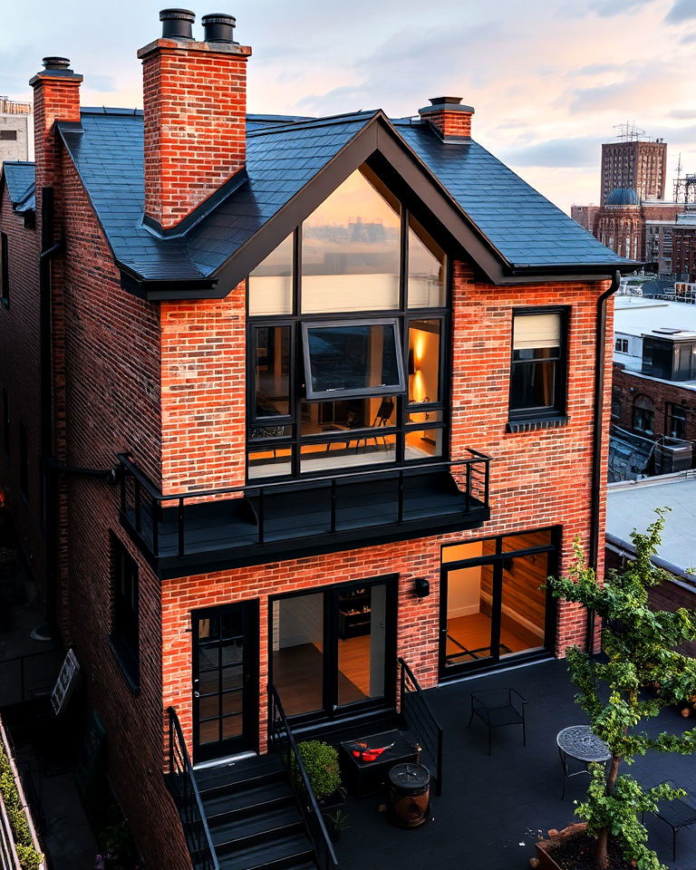 modern vibe black roof for urban loft - 25 Houses With Black Roofs