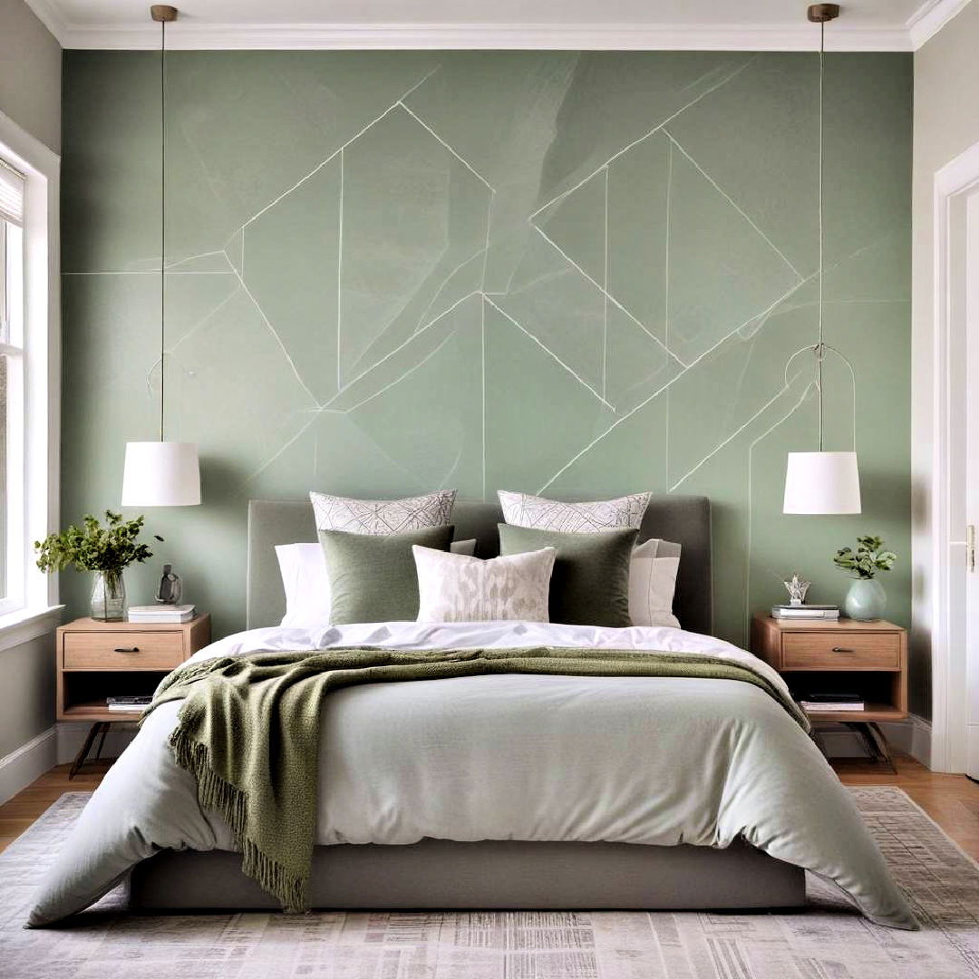 modern vibe contemporary cool bedroom - 25 Sage Green and Grey Bedroom Ideas
