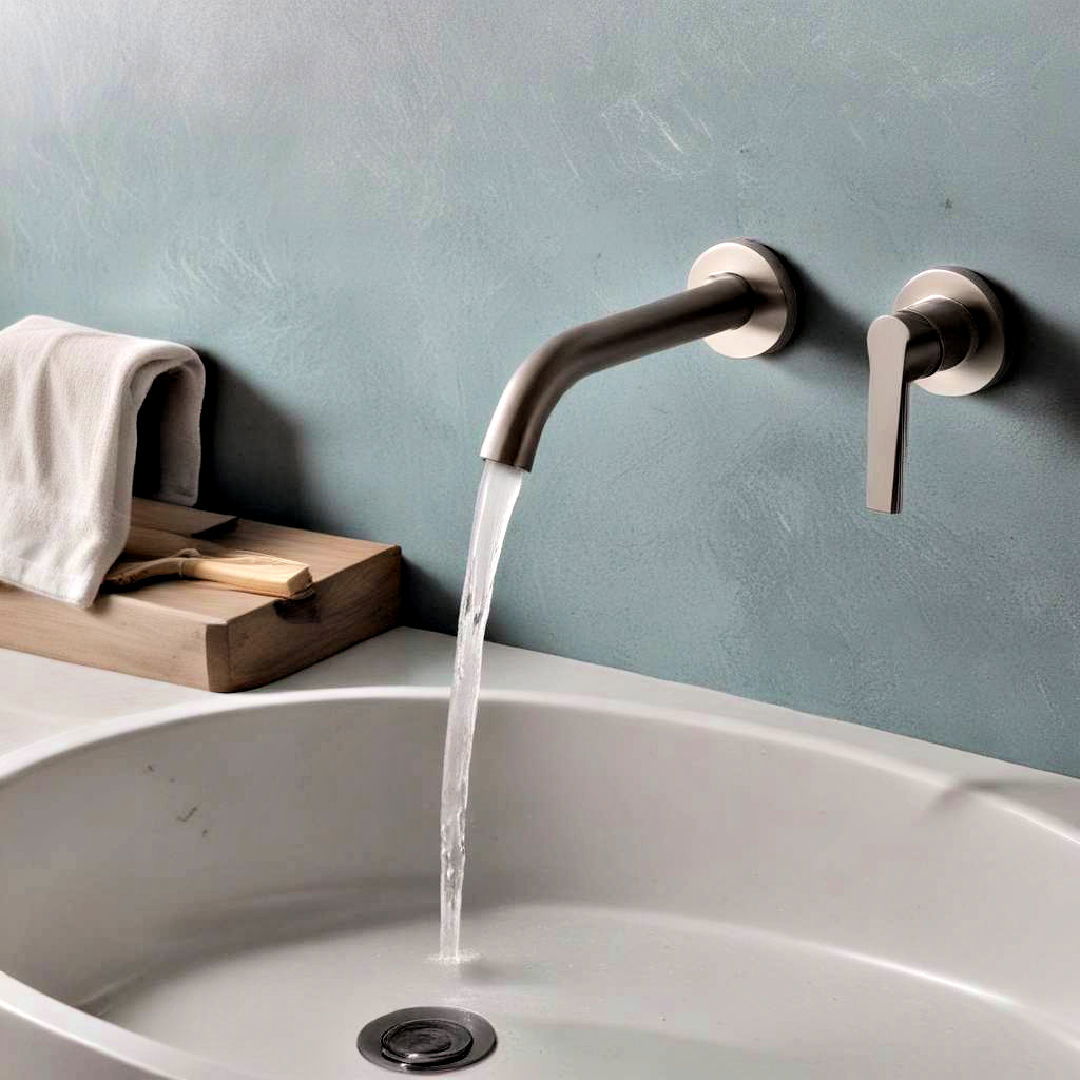 modern wall mounted faucet - 40 Modern Bathroom Ideas