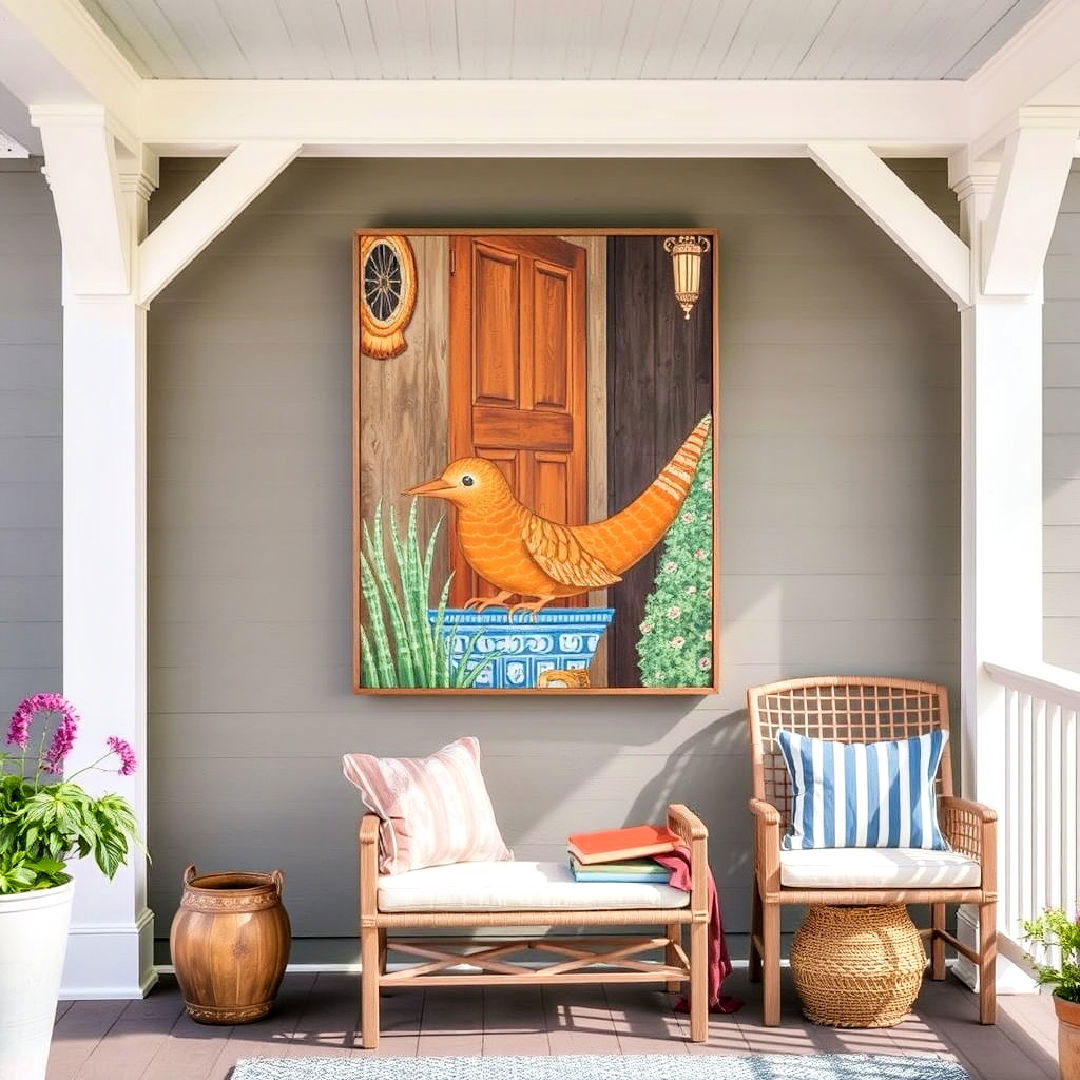 modern weatherproof artwork - 35 Three Season Porch Ideas