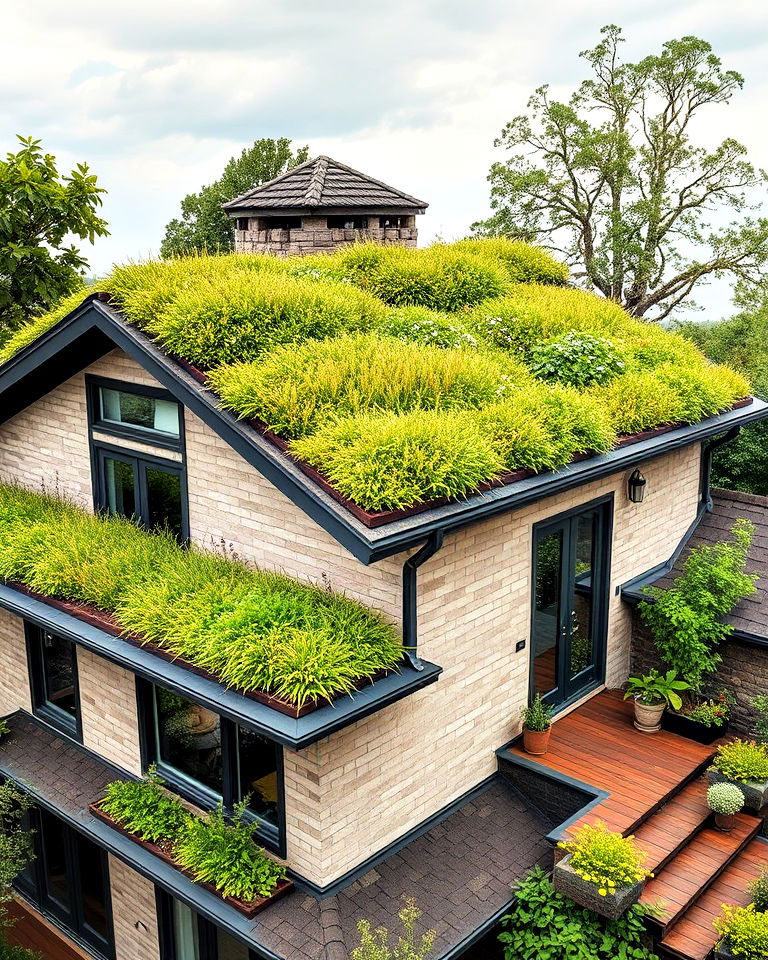 modular green roof system for residential buildings - 20 Houses With Green Roofs