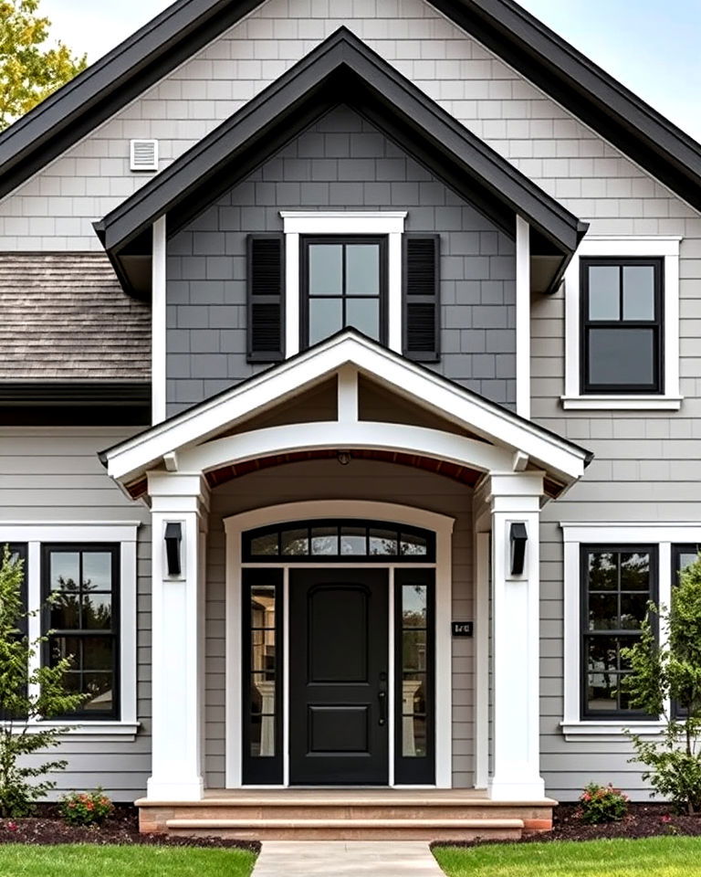 monochromatic layers to add depth - 20 Two-tone Siding Designs