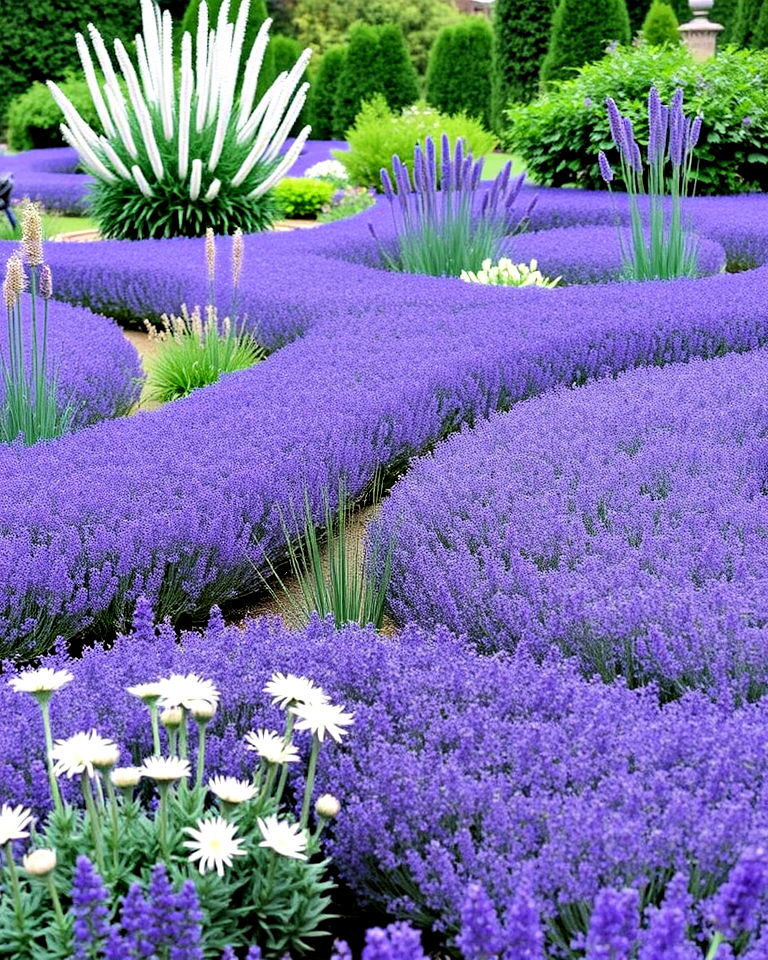 monochromatic planting for parterre garden - 25 Parterre Garden Ideas