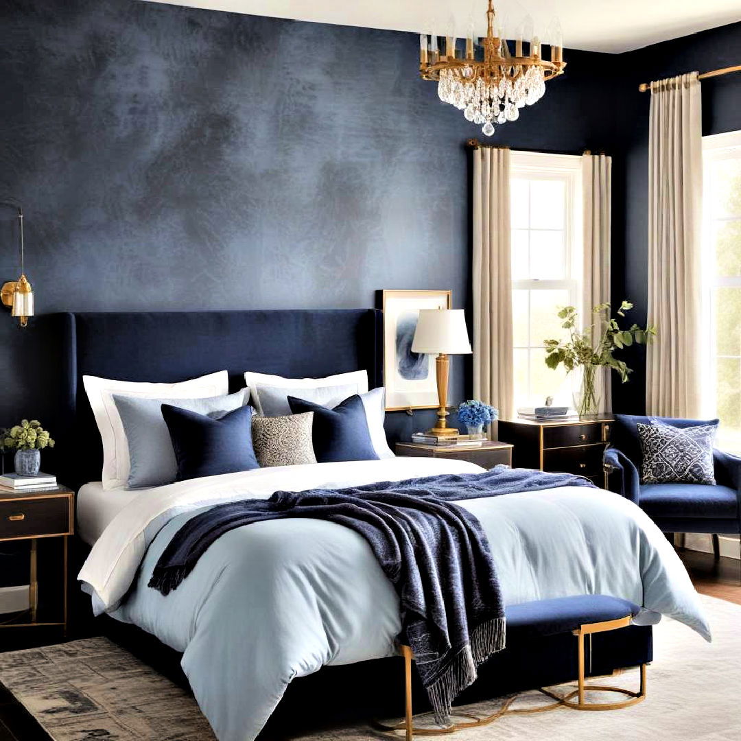 moody blues for modern bedroom - 40 Modern Bedroom Ideas