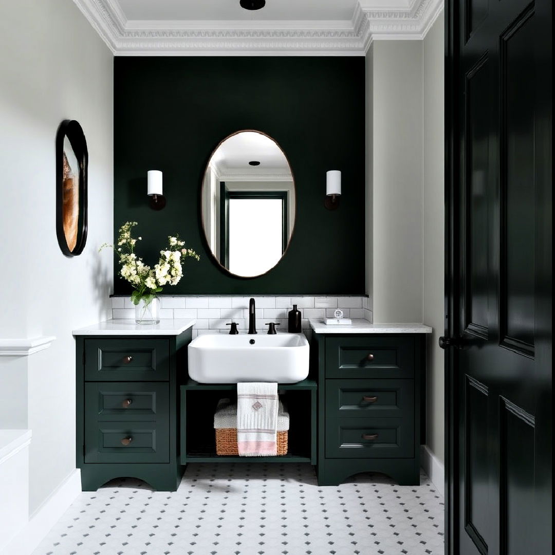 moody green vanity for bathroom - 15 Bathroom With Green Vanity