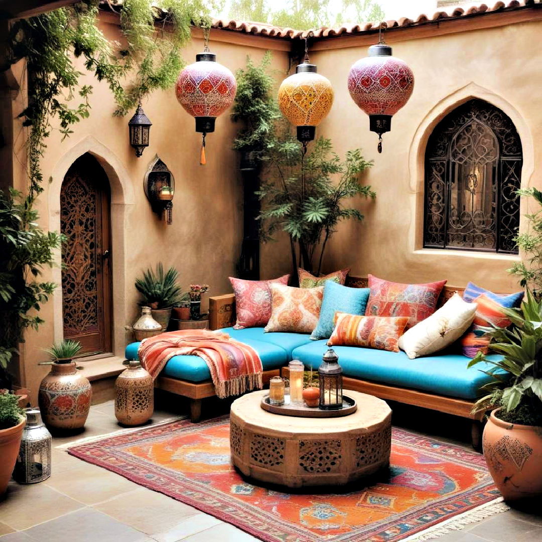 moroccan escape with luxurious feel - 25 Enclosed Patio Ideas